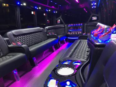 Nashville 15 Passenger Party Bus Interior