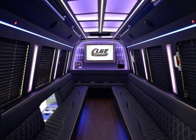 Nashville 18 Passenger Limo Bus Interior