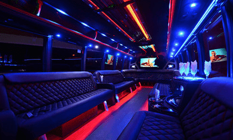 Nashville 30 Passenger Party Bus Black Interior