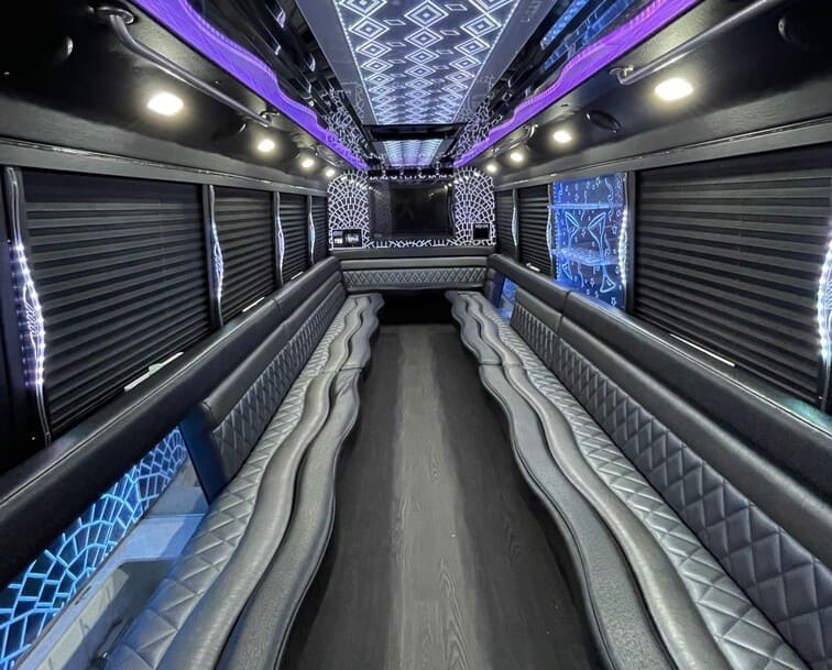 Nashville 30 Passenger Party Bus White Interior
