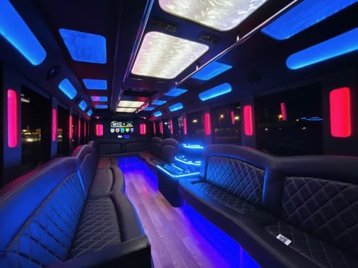Nashville 35 Passenger Party Bus Interior