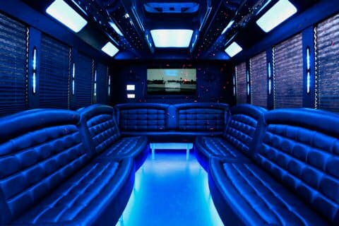 Nashville 36 Passenger Party Bus Interior